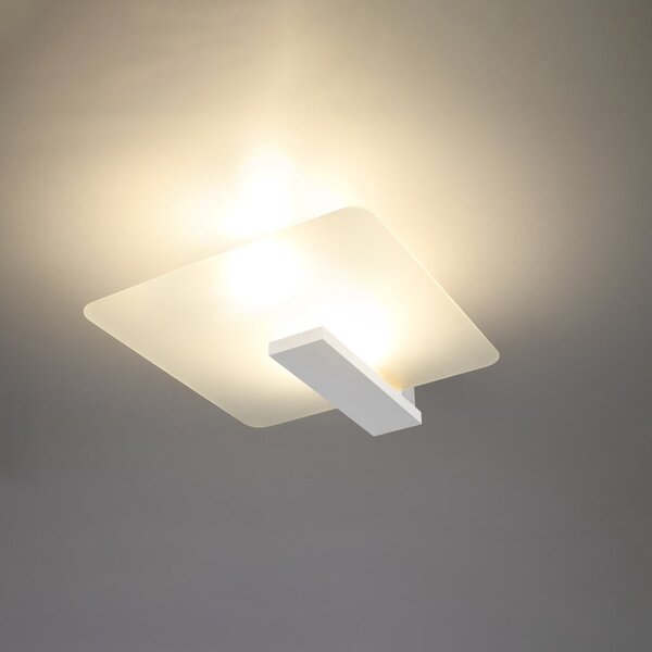 Biała lampa sufitowa ze szklanym kloszem 40x47.5 cm Parola – Sollux
