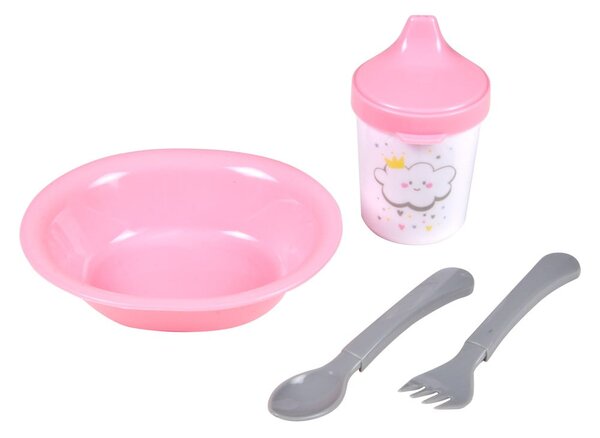 Plastikowy zestaw naczyń dla dzieci 4 szt. Cloud – Bébé Douceur