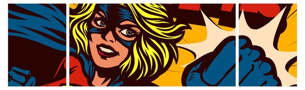 Obraz - Komiks (170x50 cm)