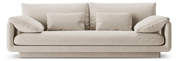 Biała aksamitna sofa 220 cm Torino – Micadoni