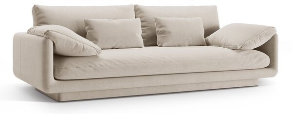 Biała aksamitna sofa 220 cm Torino – Micadoni