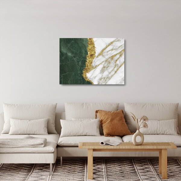 Obraz na szkle - Zielony marmur N⁰1 (70x50 cm)