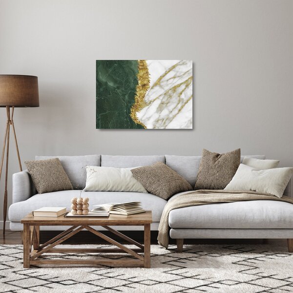 Obraz na szkle - Zielony marmur N⁰1 (70x50 cm)