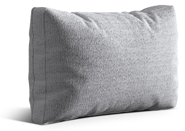 Jasnoszara poduszka na sofę z materiału bouclé Kemi – Cosmopolitan Design