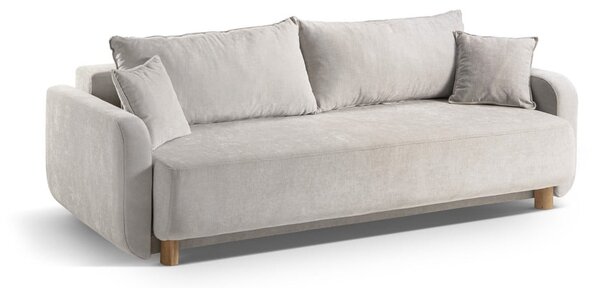 Beżowa rozkładana sofa ze schowkiem 231 cm Elen – Micadoni