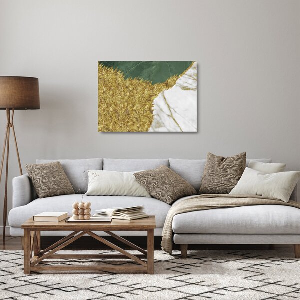 Obraz na szkle - Zielony marmur N⁰2 (70x50 cm)