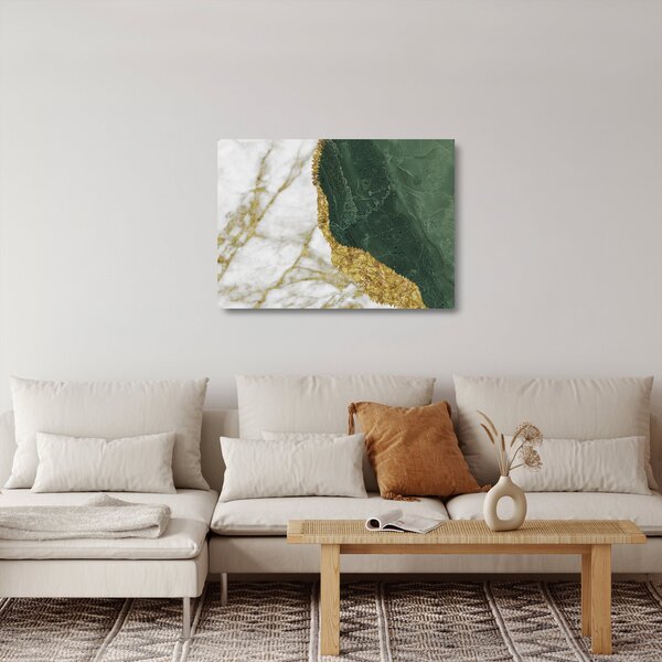 Obraz na szkle - Zielony marmur N⁰3 (70x50 cm)