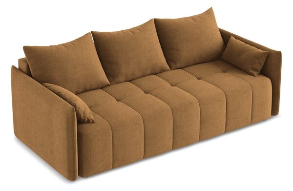 Rozkładana/ze schowkiem sofa w kolorze terakoty 225 cm Moku – Makamii