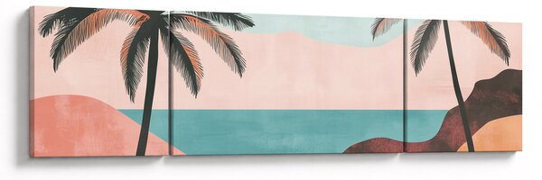Obraz - Palmy nad morzem (170x50 cm)