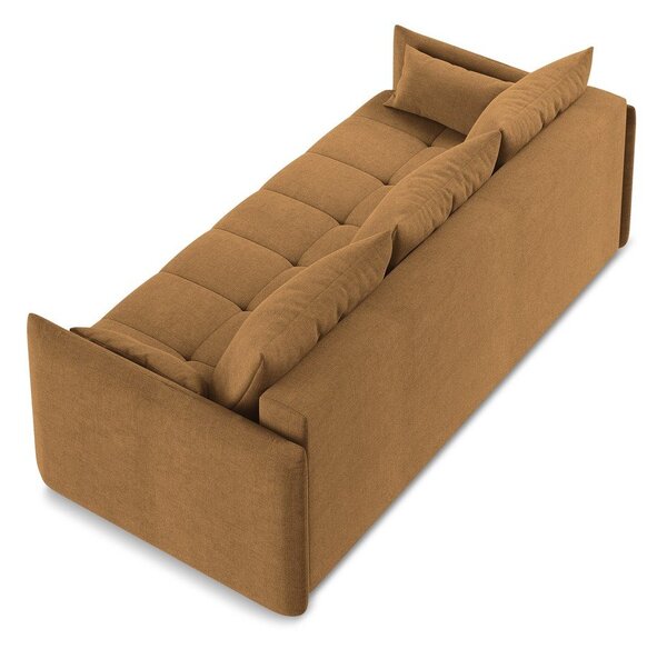 Rozkładana/ze schowkiem sofa w kolorze terakoty 225 cm Moku – Makamii