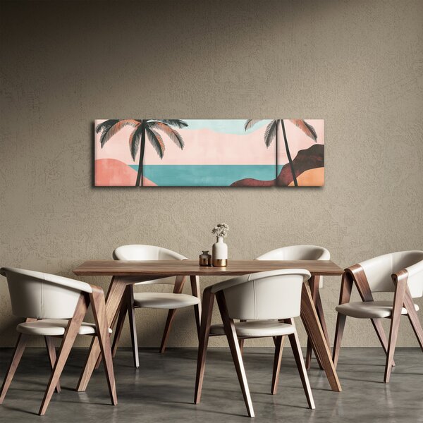 Obraz - Palmy nad morzem (170x50 cm)