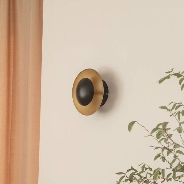 Kinkiet LED Tiama Lindby, czarny, salon / jadalnia, metal, nowoczesny