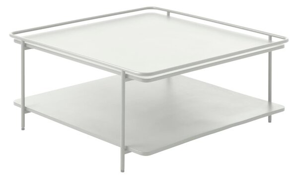 Jasnoszary metalowy stolik 75x75 cm Yuba – Unique Furniture