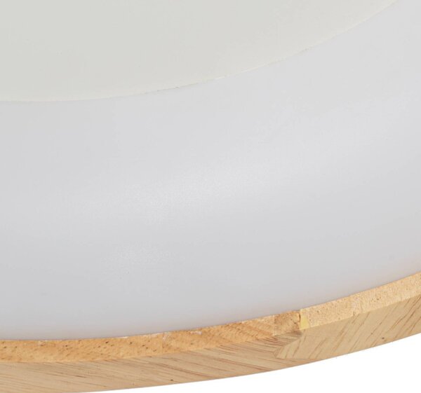 Lampa sufitowa LED Samvel Lucande, jasne drewno, salon / jadalnia, drewno, nowoczesny