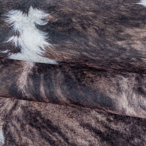 Ciemnobrązowa syntetyczna skóra na podłogę 100x135 cm Etosha – Ayyildiz Carpets