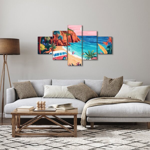 Obraz - Karawan nad oceanem (125x70 cm)