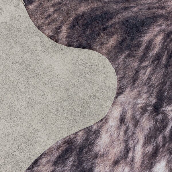 Ciemnobrązowa syntetyczna skóra na podłogę 100x135 cm Etosha – Ayyildiz Carpets