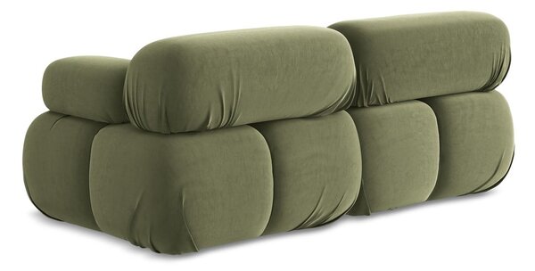Jasnozielona aksamitna sofa modułowa 190 cm Lokua – Makamii