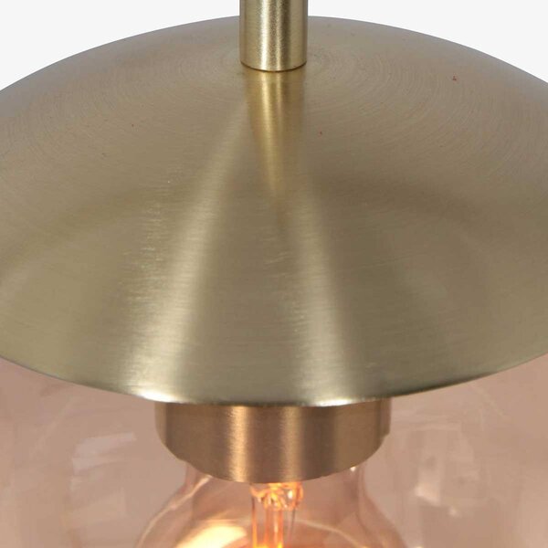 Steinhauer Lampa wisząca szklana Bollique, możliwość ściemniania, mosiężny / złoty, salon / jadalnia, metal