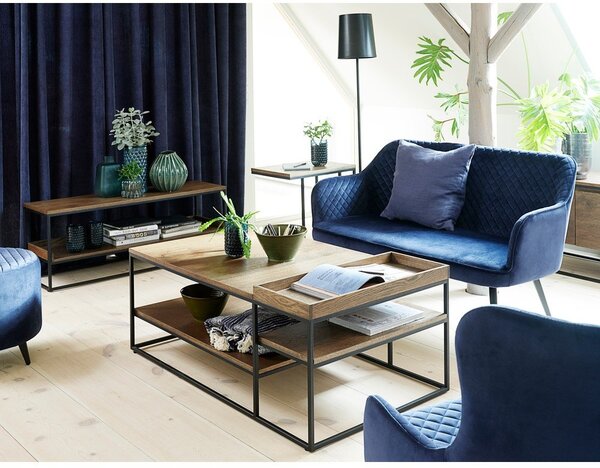 Brązowy stolik 70x120 cm Rivoli – Unique Furniture