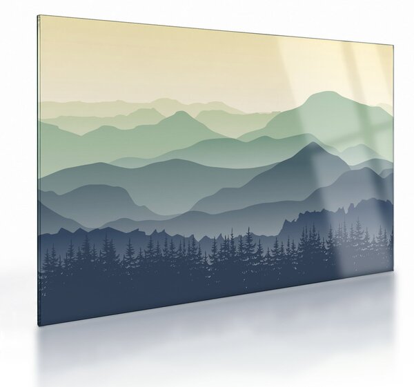 Obraz na szkle - Forest Mountain (70x50 cm)
