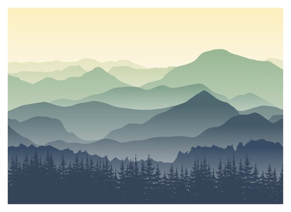 Obraz na szkle - Forest Mountain (70x50 cm)