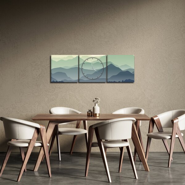 Obraz - Forest Mountain (z zegarem) (90x30 cm)