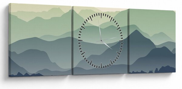 Obraz - Forest Mountain (z zegarem) (90x30 cm)
