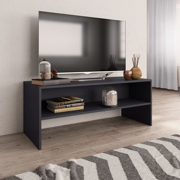 Szafka pod TV, szara, 100x40x40 cm, materiał drewnopochodny