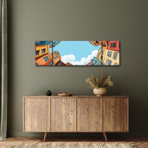 Obraz - Między domami (170x50 cm)