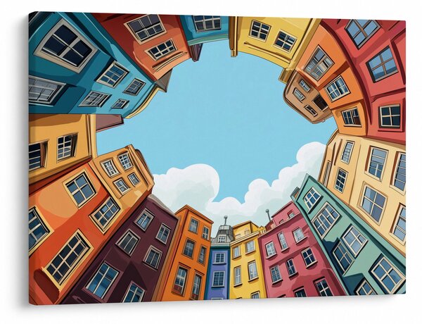 Obraz - Między domami (70x50 cm)