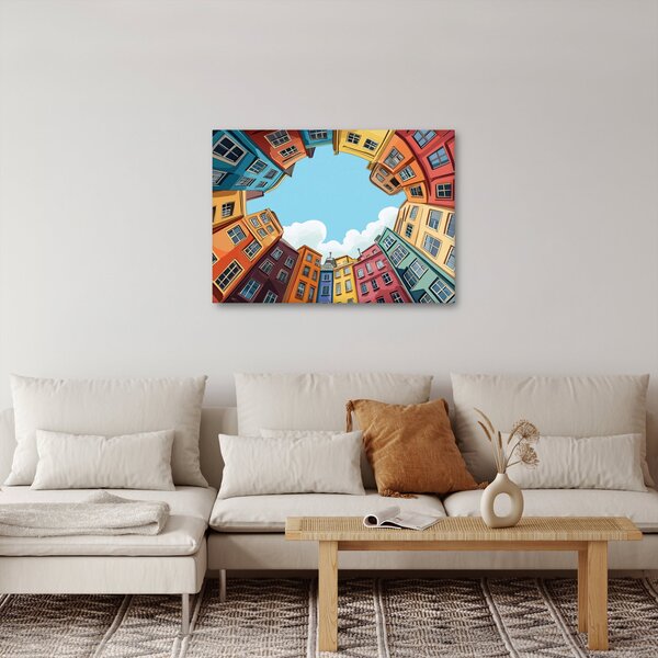 Obraz - Między domami (70x50 cm)