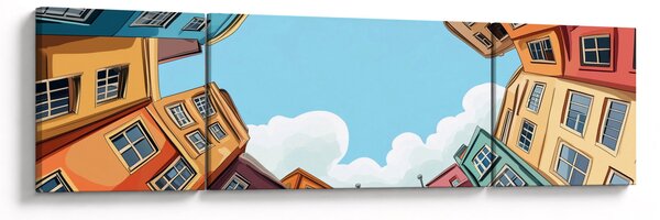 Obraz - Między domami (170x50 cm)