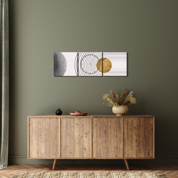 Obraz - Rustic Arches N⁰1 (z zegarem) (90x30 cm)