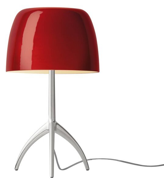 Foscarini Lampa stołowa design Lumiere piccola, możliwość ściemniania, czerwony, salon / jadalnia, szkło, design