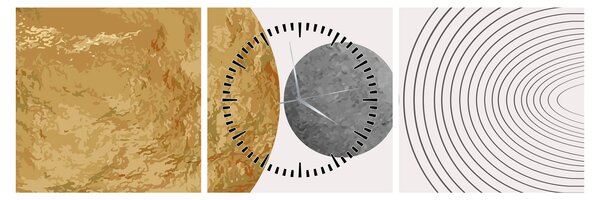 Obraz - Rustykalne łuki N⁰4 (z zegarem) (90x30 cm)