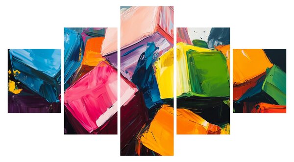 Obraz - Kolorowe kostki (125x70 cm)