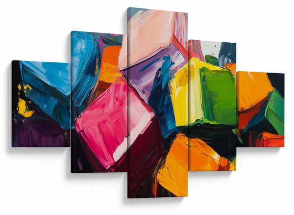 Obraz - Kolorowe kostki (125x70 cm)