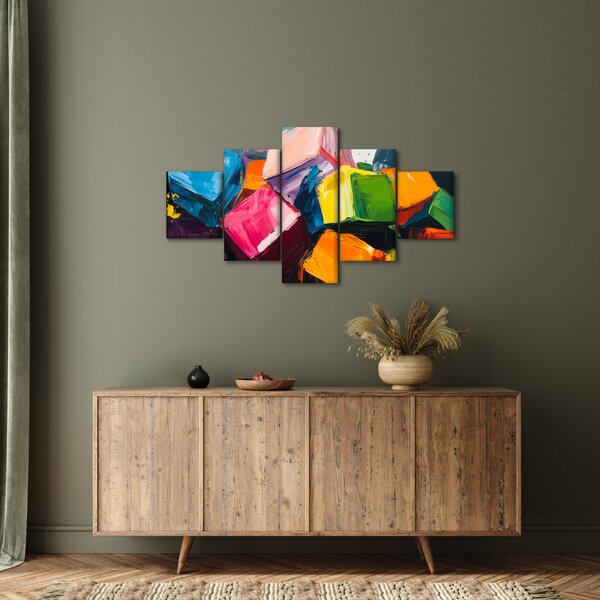 Obraz - Kolorowe kostki (125x70 cm)