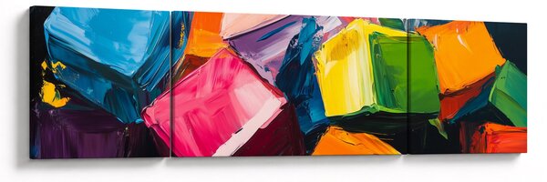 Obraz - Kolorowe kostki (170x50 cm)