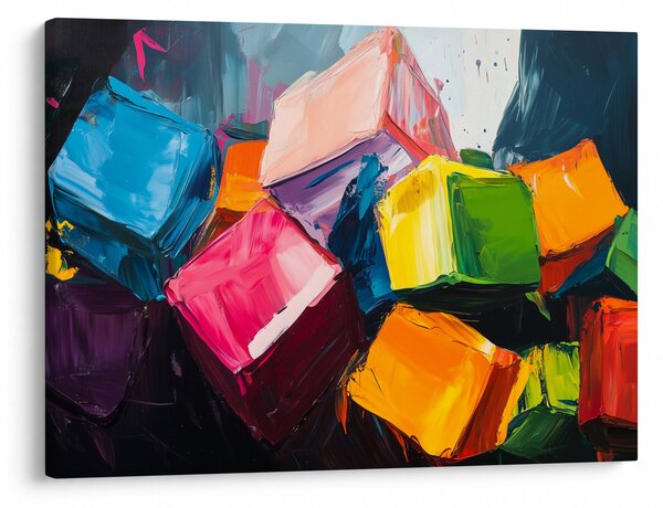 Obraz - Kolorowe kostki (70x50 cm)