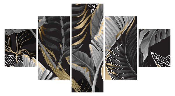 Obraz - Złota dżungla (125x70 cm)