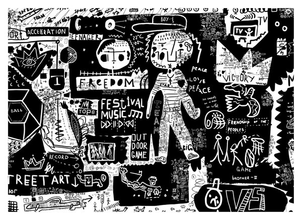 Obraz na szkle - Graffiti (70x50 cm)