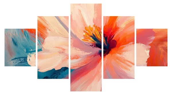 Obraz - Malowany kwiat (125x70 cm)