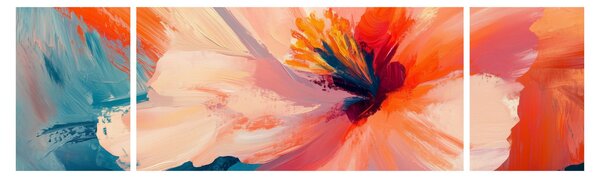 Obraz - Malowany kwiat (170x50 cm)