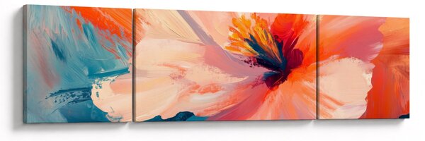Obraz - Malowany kwiat (170x50 cm)