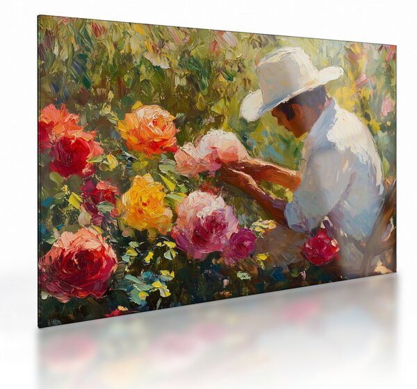 Obraz na szkle - Ogrodnik (70x50 cm)