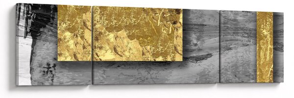 Obraz - Złote kwadraty N⁰2 (170x50 cm)