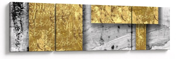 Obraz - Złote kwadraty N⁰3 (170x50 cm)