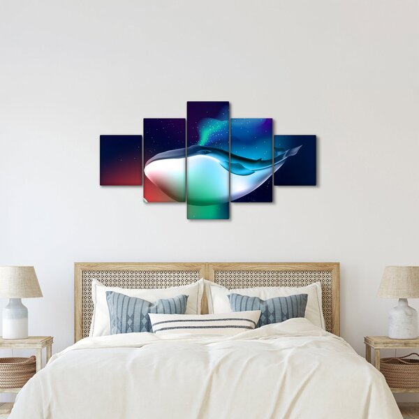 Obraz - Wieloryb w kosmosie (125x70 cm)